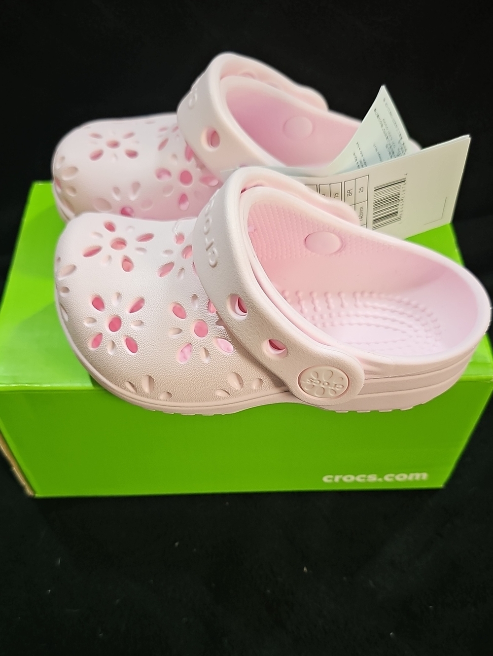 *Brand New* CROCS Kids' Classic Floral Clog - Pale Pink